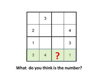 4x4 Sudoku Puzzles Teaching Kit