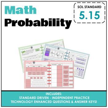 Preview of 5.15 VA SOL - Math Review TEI Grade 5 Probability 