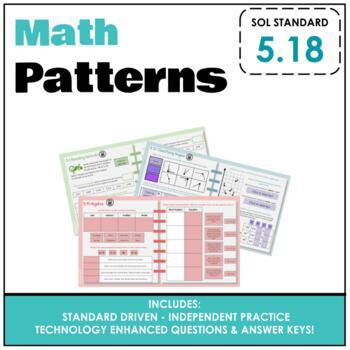 Preview of 5.18 VA SOL - Math Review TEI Grade 5 Numerical and Shape Patterns