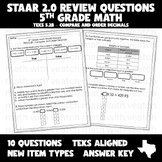 5.2B Compare and Order Decimals 5th Grade Math STAAR 2.0 R