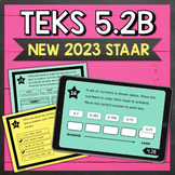 5.2B ★ Order & Compare ★ NEW Question  Types ★ 2023 STAAR 