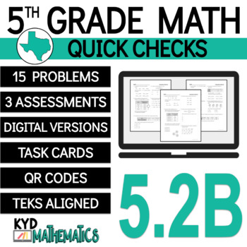 Preview of TEKS 5.2B - 5th Grade Math - Compare and Order Decimals (Digital & Print)