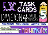 5.3C - Dividing Whole Numbers Task Cards