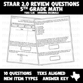 5.3G Dividing Decimals 5th Grade Math STAAR 2.0 Review Questions