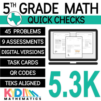 Preview of TEKS 5.3K - Add and Subtract Fractions and Decimals (Print & Digital)