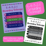 5-4-3-2-1 Grounding Technique Poster with Quick Reference Handout