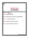 5-4-3-2-1 Ice Breaker