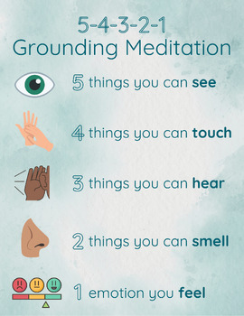 Preview of 5-4-3-2-1 Senses Grounding Meditation Practice