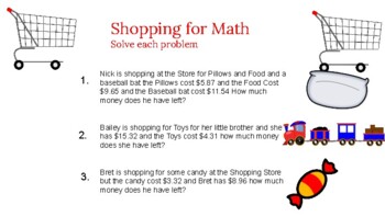 Preview of 5/4 Shopping for Math