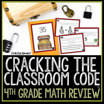 Preview of 4th Grade Math Escape Room Game Review Activity 