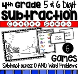 5 & 6 Digit Subtraction Math Games Subtract Across Zero St