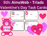 5-8 AimsWeb Number Comparison Fluency - Triads Valentine's