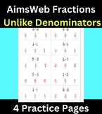 5-8 AimsWeb Number Sense Fluency Add/Subtract Fractions (U