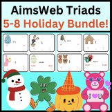 5-8 AimsWeb Triads Holiday Task Card Bundle! Christmas, Ha