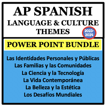 Preview of AP Spanish Language & Culture Themes Power Points BUNDLE!