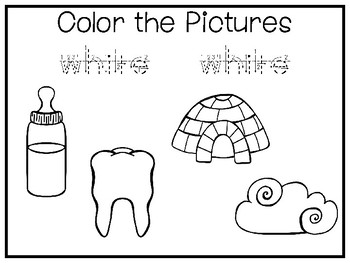 Color White Worksheet For Preschoolers - A Worksheet Blog