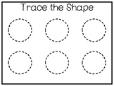 5 All About the Shape Circle No Prep Tracing Preschool Wor
