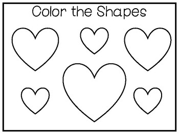 5 All About the Shape Heart No Prep Tracing Preschool Worksheets and