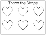 5 All About the Shape Heart No Prep Tracing Preschool Work