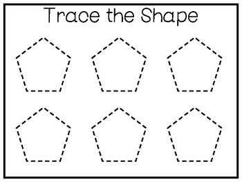 5 All About the Shape Pentagon No Prep Tracing Worksheets and ...