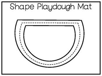 5 All About the Shape Semi-Circle No Prep Tracing Worksheets and