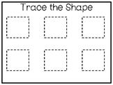 5 All About the Shape Square No Prep Tracing Preschool Wor