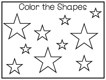 5 All About the Shape Star No Prep Tracing Preschool Worksheets and