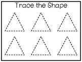 5 All About the Shape Triangle No Prep Tracing Worksheets 