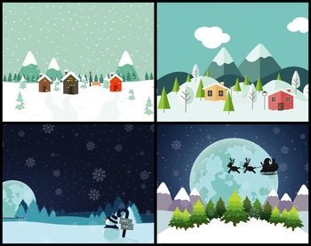 Preview of 5 Animated Video Backgrounds - Snow Scenery #1