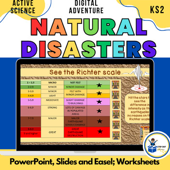 Preview of 4th grade Earthquakes and volcanoes + tsunami: digital activities/worksheets