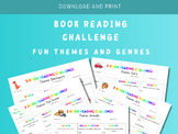 5 Book Genre Reading Challenge - Reading Reward Chart - Su