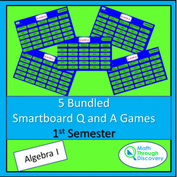 Preview of 5 Bundled Geometry Q and A Games - 1st Semester