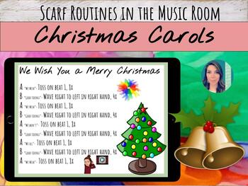 Preview of 5 Christmas Carol Scarf Routines for Elementary Music Class Movement & Meter