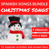 5 Christmas Songs in Spanish - Villancicos Class Activitie