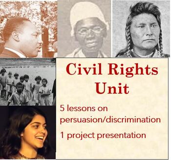 Preview of 5 Civil Rights and Persuasion Lessons and 1 Project - Teacher KEYS included