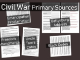 5 Civil War Primary Source Documents with guiding question