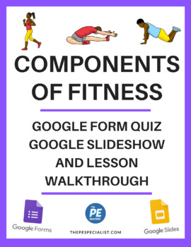 Preview of 5 Components of Health Related Fitness Quiz and Slideshow + Lesson Walkthrough