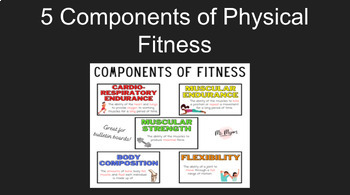Preview of 5 Components of Physical Fitness Powerpoint/Kahoot and Guided Notes