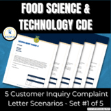 5 Customer Complaint Letter Examples - Set 1: FFA Food Sci