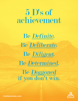 Preview of 5 D's of Achievement-Poster