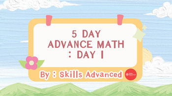 Preview of 5 DAY MATH ADVANCE - Day 1