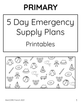 Preview of 5 Day Core French (PRIMARY & JUNIOR) - Supply Plans