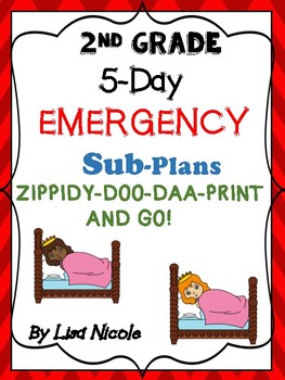 Preview of Substitute Lesson Plans for 2nd Grade (5 days)