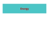 5-Day Lesson Plan Energy, Types of Energy, and Calculating