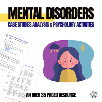Preview of 5-Day Mental Health Disorders Case Studies; Psychology & Forensics, Grades 9-12