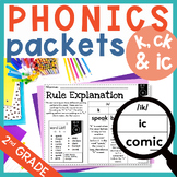 5 Day Phonics Packet #15 | 2nd Grade (k/ck/ic)