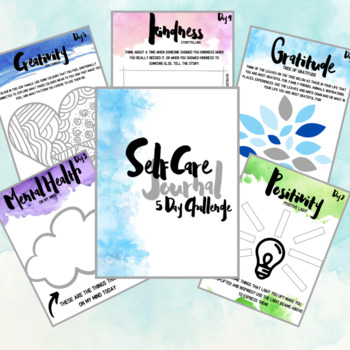 Preview of 5 Day Self-care Journal Challenge for Youth