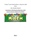 5 Days of 5th Grade Math Review for Distance Learning EASY