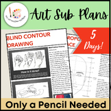 5 Days of Art Sub Plans - Middle or High School - Easy to Use!