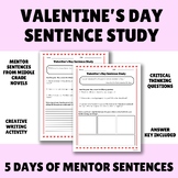 5 Days of Valentine's Day Mentor Text Sentence Study - Mid